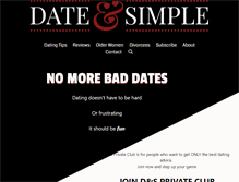 Tablet Screenshot of dateandsimple.com